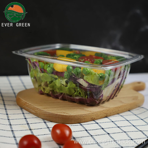 Eco-friendly Clear Plastic Salad Bowl PET Vegetables Box